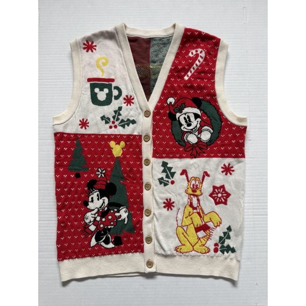 Disney Box Lunch Short Sleeve Cardigan Vest Button Up Women's M/L